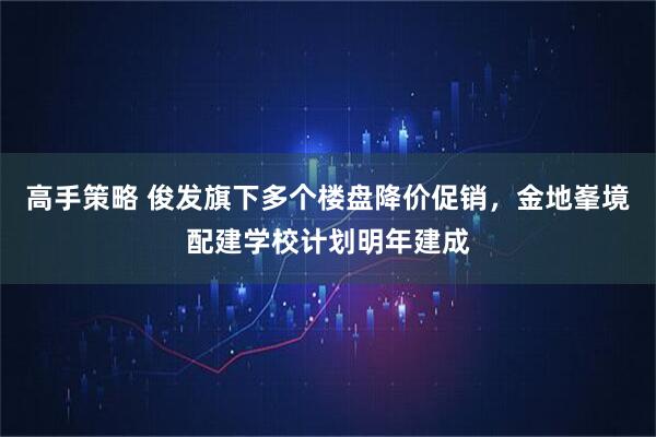 高手策略 俊发旗下多个楼盘降价促销,金地峯境配建学校计划明年建成